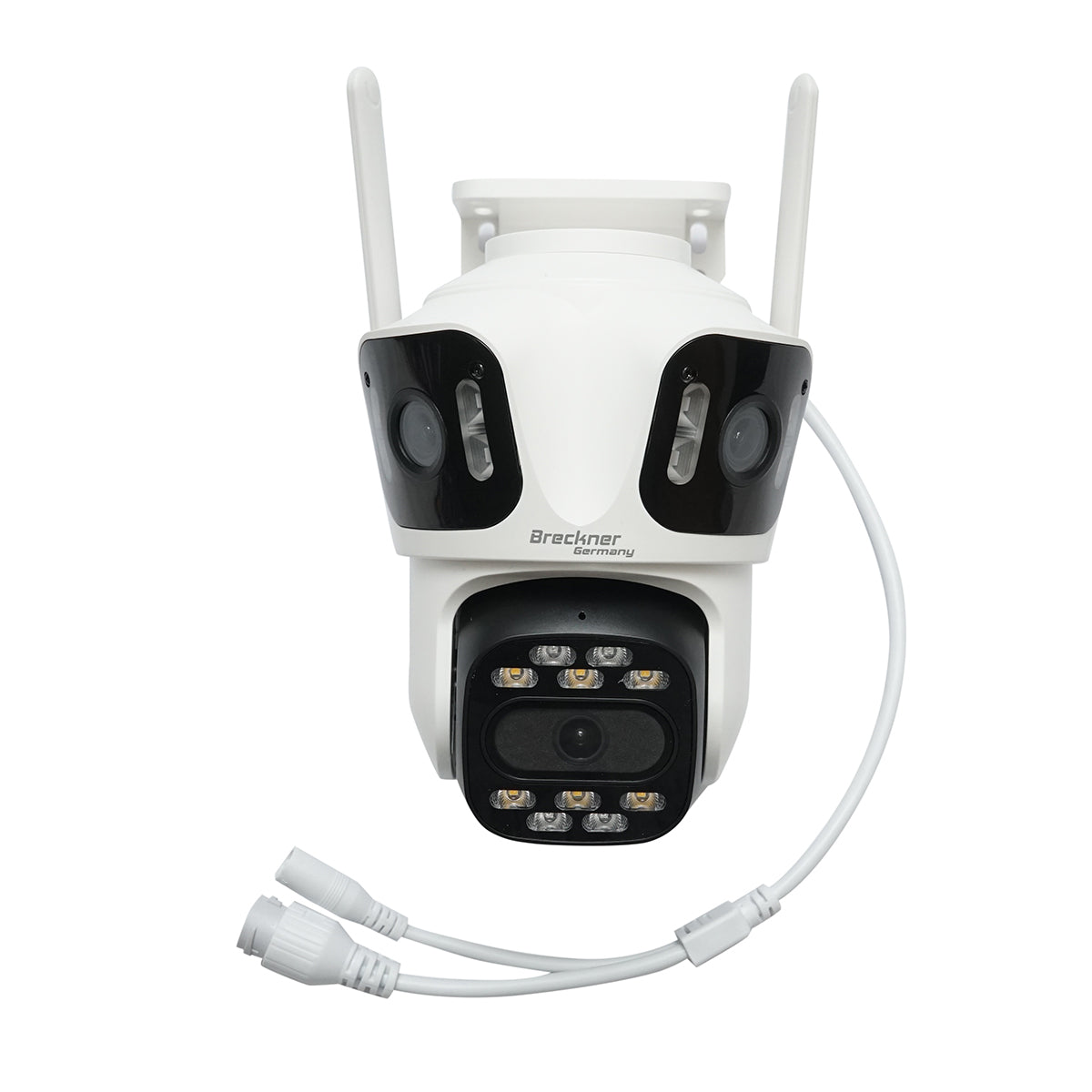 Felügyeleti kamera, 3 lencsével, 3 db 8 MP objektív, dupla CPU vezérlés, P2P WIFI 2.4G, PTZ, mozgásérzékelő, riasztás, éjjellátás, AI emberi jelenlét felismerés, iCSee alkalmazás
