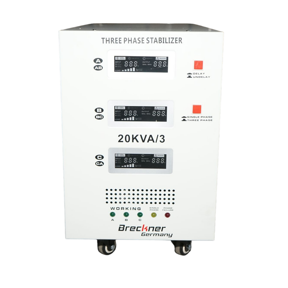 Automatikus feszültségstabilizátor 20kva, 16KW háromfázisú szervomotorral BRECKNER GERMANY