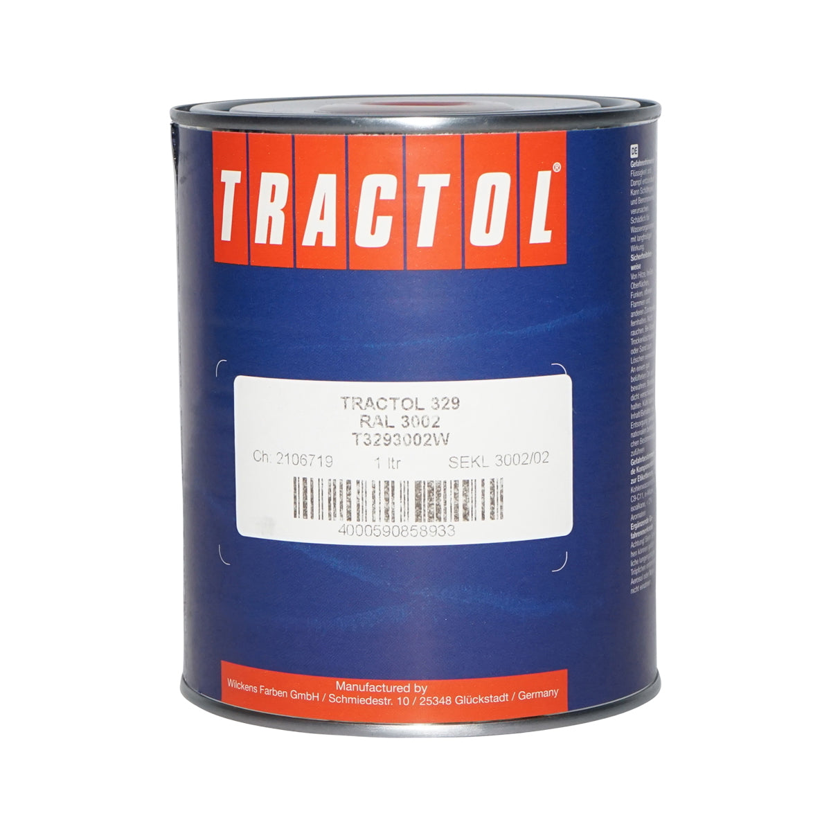 Autófesték piros, Welger típus, RAL 3002, 1L, Tractol