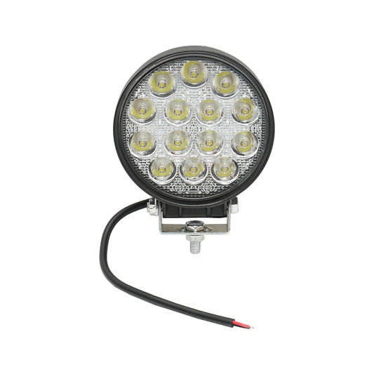 Lámpa, 14 LED-del, 10–30V, 42W, 30° sugárzási szög, spot típus, 114x114x61 mm, Breckner Germany