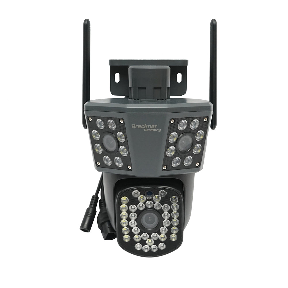 Felügyeleti kamera, 3 lencsével, 3 db 6 mp objektív, WIFI 2.4ghz, 360° forgás, ptz, mozgásérzékelő, riasztás, emberi jelenlét felismerés, ipc360 home alkALMAZás