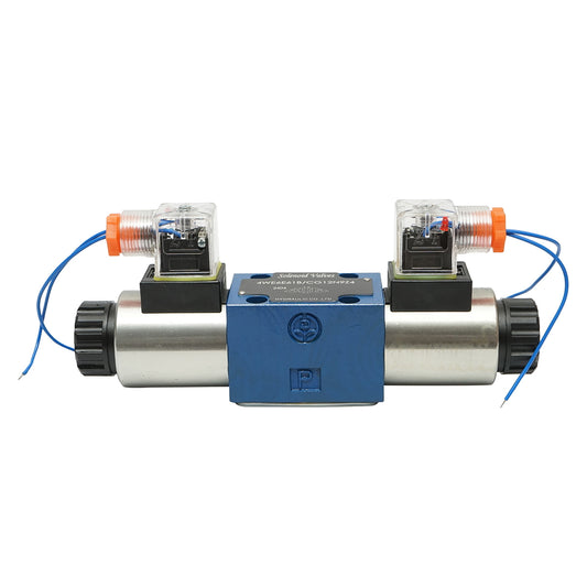 IRÁNYVÁLTÓ MÁGNESSZELEP 12VDC 25W 6 IRÁNYÚ ÁRAMLÁSSZABÁLYOZÁSHOZ HIDRAULIKUS BERENDEZÉSEKHEZ HDQX126J 4WE6J61B CG12N9Z4