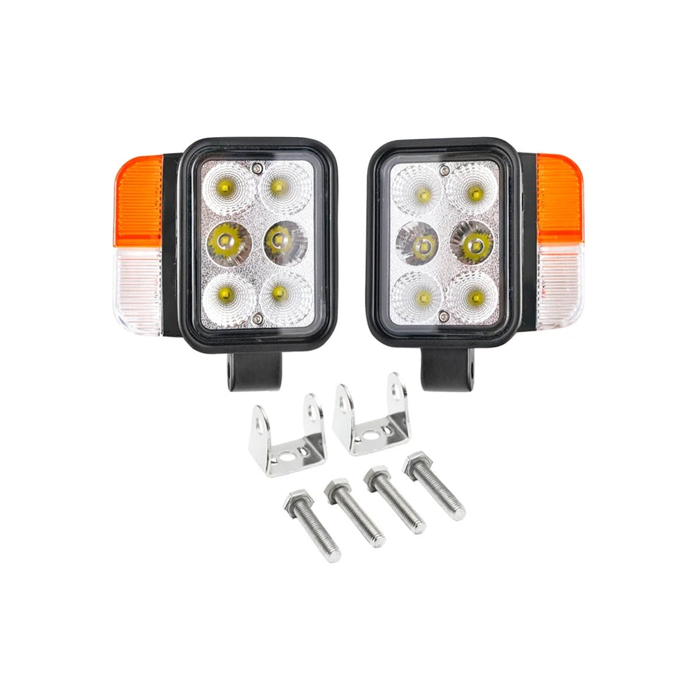 Bal és jobb oldali univerzális traktor fényszórókészlet LED 10-80v, színhőmérséklet 6000k, 3w LED pozíció és 3w LED jelzés BRECKNER GERMANY