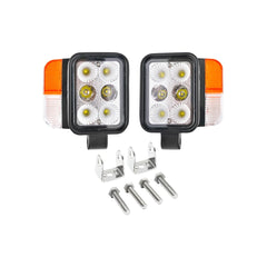 Bal és jobb oldali univerzális traktor fényszórókészlet LED 10-80V, színhőmérséklet 6000K, 3W LED pozíció és 3W LED jelzés Breckner Germany