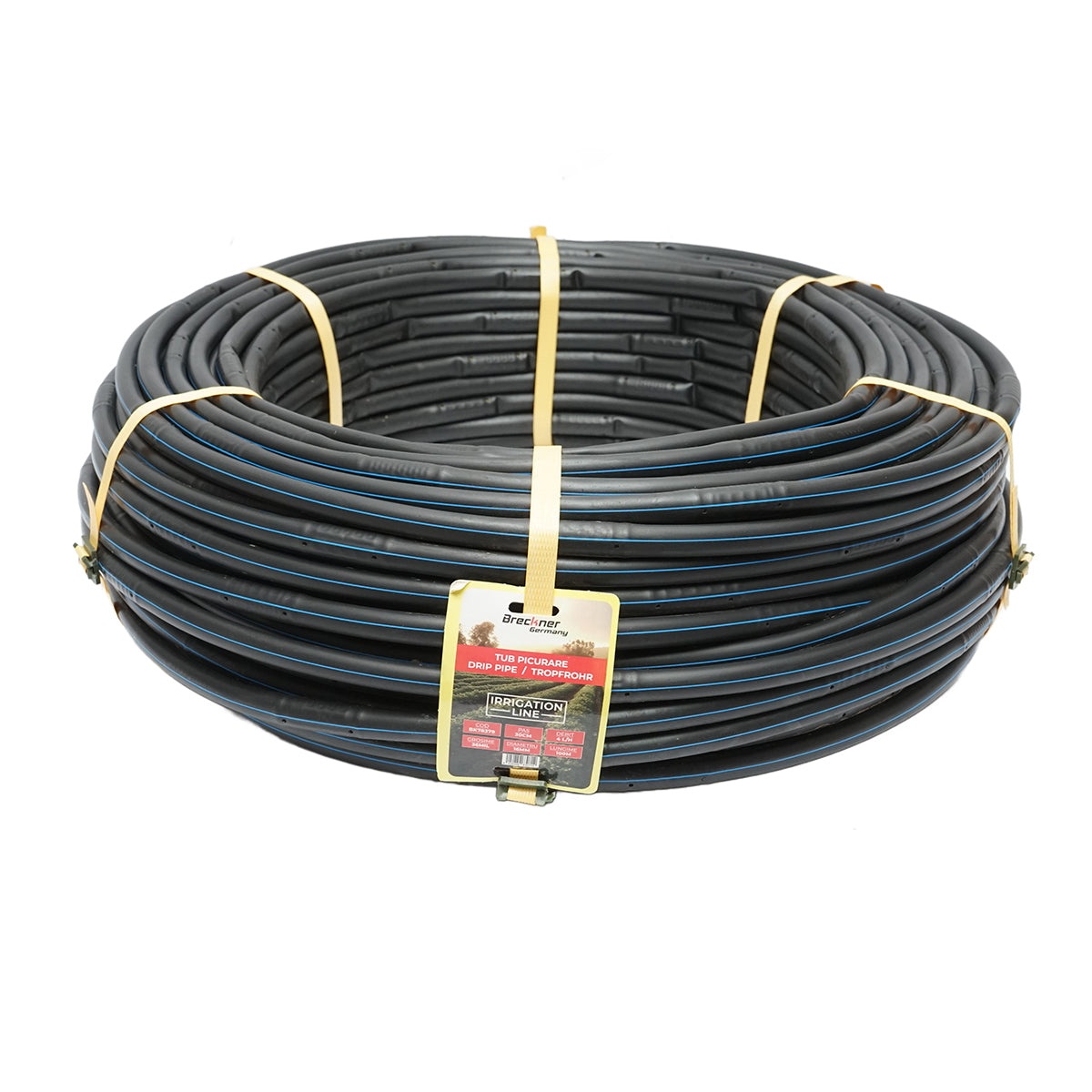 Csepegtetőcső, 100 m tekercs, 4 l/h, D16 mm, 33 cm osztás, Breckner Germany