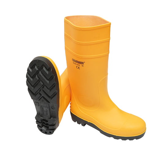 Munkavédelmi gumicsizma, sárga, 42-es méret, Crownman