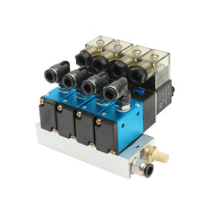 4 DARABOS ELEKTROMÁGNESSZELEP KÉSZLET RÁMPÁVAL, 12V, 2 NYITOTT / 2 ZÁRT, ERDÉSZETI TRAKTORHOZ (DISRA99)