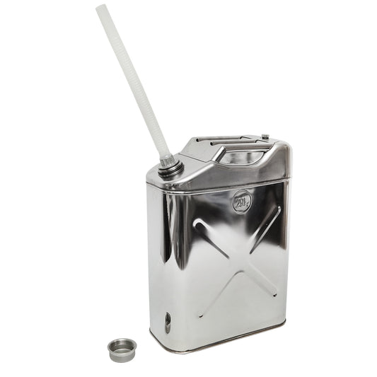 20 literes rozsdamentes acél tartály rugalmas tömlővel és dugóval