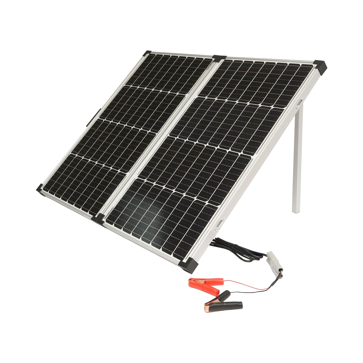 Napelem 120W fotovoltaikus monokristályos bőrönd típus feszültségszabályozóval 12/24V 20Ah 2 USB Breckner Germany