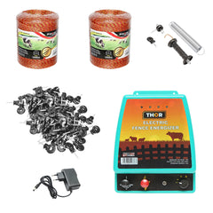 TELJES ELEKTROMOS KERÍTÉSKÉSZLET MEDVÉK ÉS VADDISZNÓK ELLEN, 4,5 JOULE, 220 V HÁLÓZATRÓL, 2000 M HUZAL, BRECKNER GERMANY