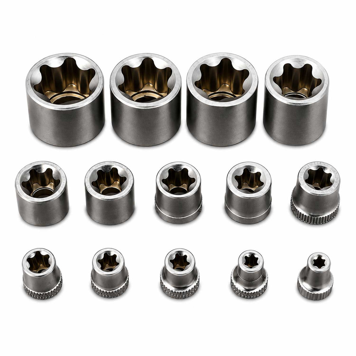 Dugókulcs készlet e profil e4-e24 1/4 3/8 1/2 14 db GEBO TOOLS