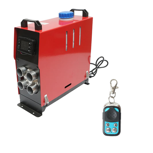 Sirocou, hordozható állóhelyzeti fűtés 12–24/220V, 5KW, LCD kijelzővel, távirányítóval és Kyocera izzítógyertyával, Breckner Germany, 0,12 - 0,54 L / h