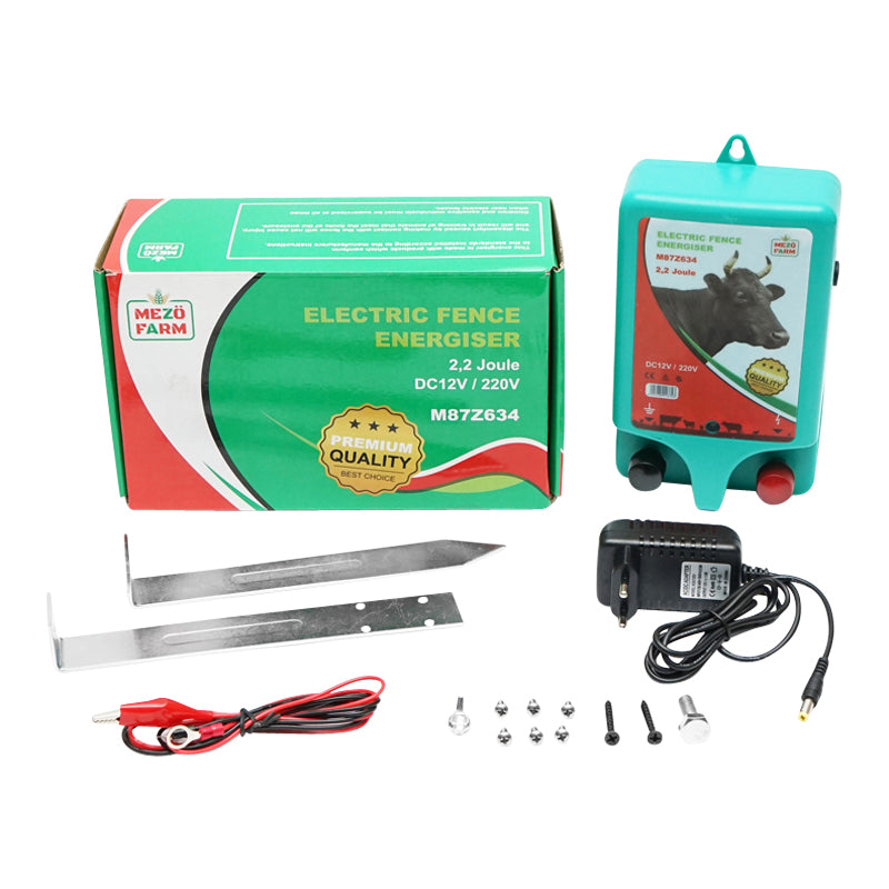 Impulzusgenerátor elektromos kerítéshez, 12 V / 220 V, 2,2 Joule, Mezofarm
