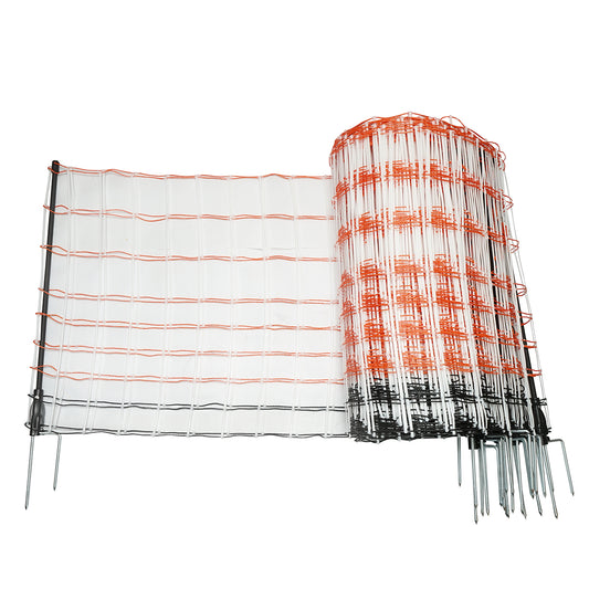 Elektromos kerítésháló, 60 cm × 50 m, dupla lábbal, ellenállás 1,6 Ohm/m, Breckner Germany