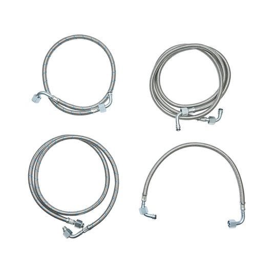 4 darabos hidraulikacső készlet csörlőhöz, erdészeti traktorhoz (hosszak: 500 / 800 / 1300 / 1800 mm)