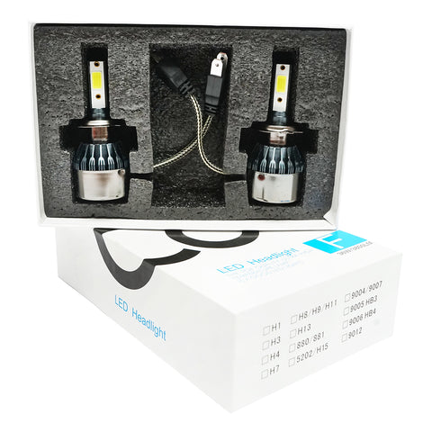 LED izzó szett, 2 db, H7, 36W, 3800 lumen, C6-H7, 12V, 6500K