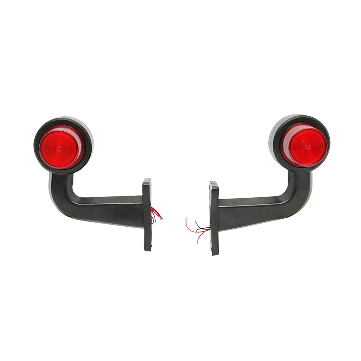 Oldalsó LED-NEON helyzetjelző lámpaszett, karral, 12–24V, piros/fehér, FR0148R/W, Breckner Germany