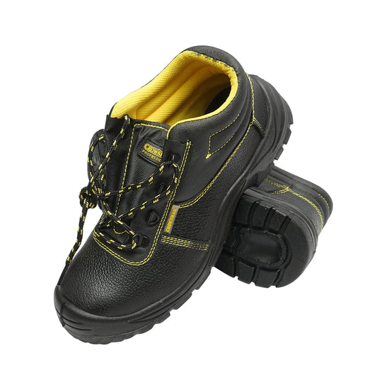 Védőbakancs acél lábujjvédővel és acél talplemezzel, 44-es méret, Crownman