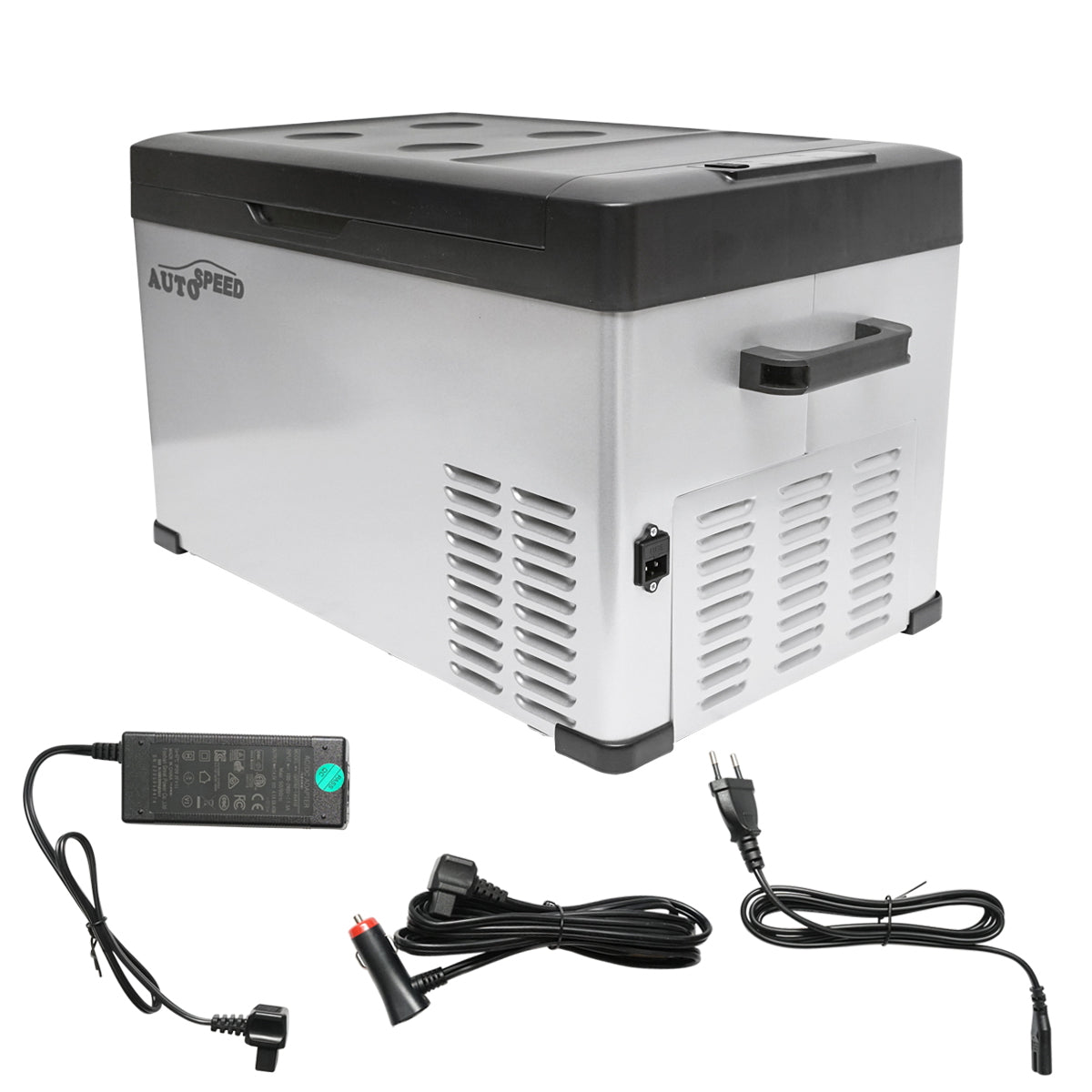Smart autós hűtőszekrény kompresszorral, 30L, 12–24–220V, 60W, Bluetooth kapcsolattal
