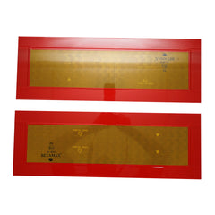 2 darab fényvisszaverő tábla utánfutóra, téglalap alakú, 565x195 mm, Breckner Germany