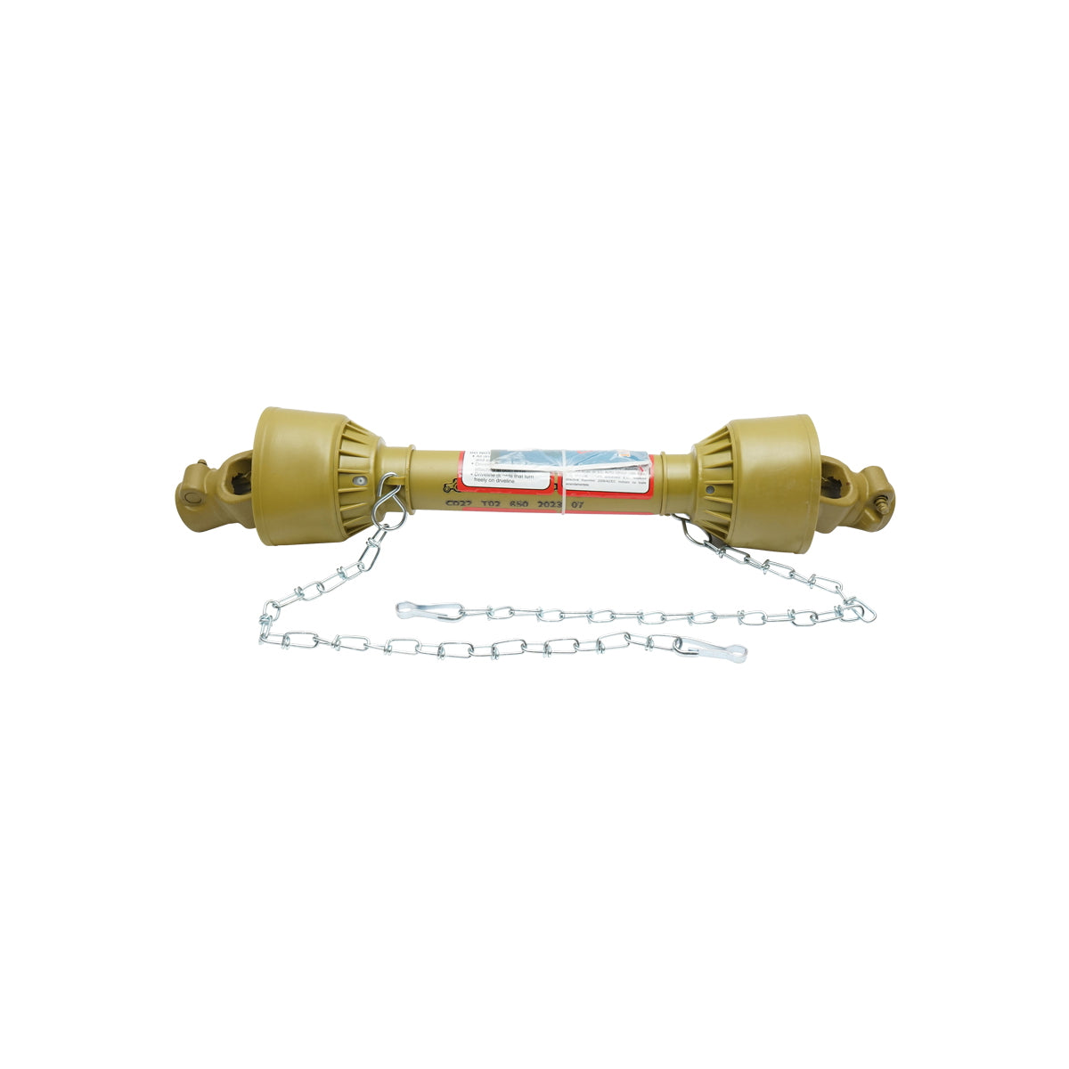 Kardántengely 650 mm, T2, kereszt 24x62 mm, háromszög alakú csővel, 1 3/8" Z=6