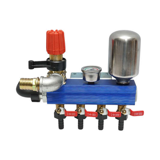 4-utas osztóegység nyomásmérővel permetezőgéphez