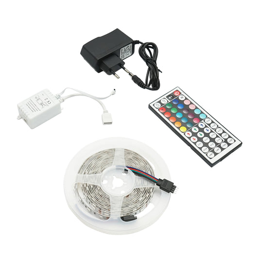 LED szalag 5050, 14.4W/m, RGB, 12–220V, 3 m tekercs, 60 LED/m, IP20, Breckner Germany