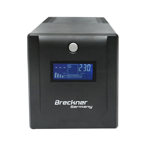 UPS 1500VA/900W, 2x9Ah akkumulátorokkal és 4 shuko aljzattal, LCD, USB, AVR Breckner Germany
