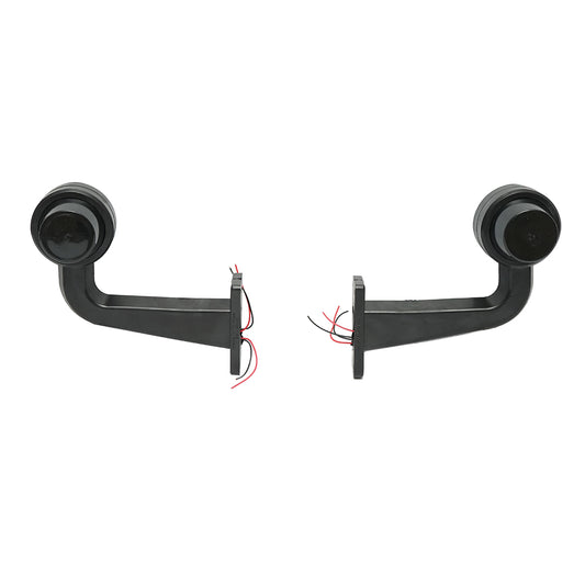 Oldalsó LED helyzetjelző lámpaszett, karral, 12–24V, füstszínű piros-fehér, FR0157, Breckner Germany