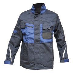 MUNKADZSEKI POLIÉSZTER ÉS PAMUT KEVERÉKBŐL, SÖTÉTKÉK (NAVY), L MÉRET, BRECKNER GERMANY