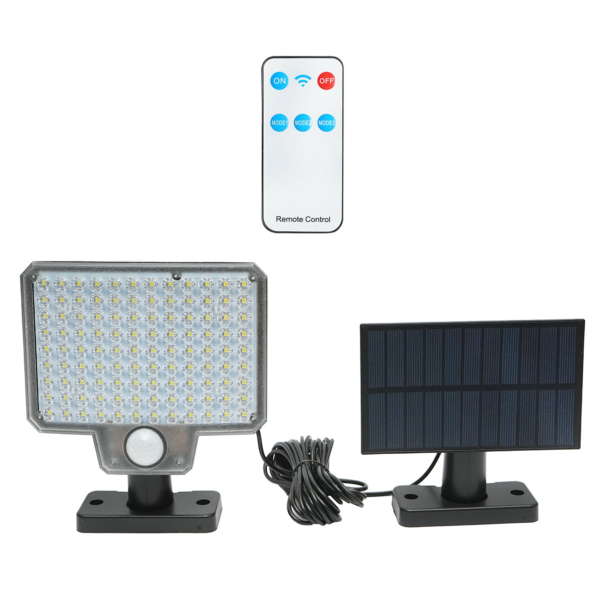 LED lámpa 8W, napelemmel, távirányítóval és 2000 mAh akkumulátorral, IP65, Breckner Germany