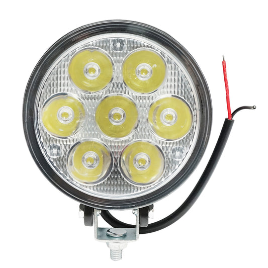 Lámpa, 7 LED-del, 10–30V, 21W, 30° sugárzási szög, spot típus, 110x110x60 mm, IP67, 6000K, Breckner Germany