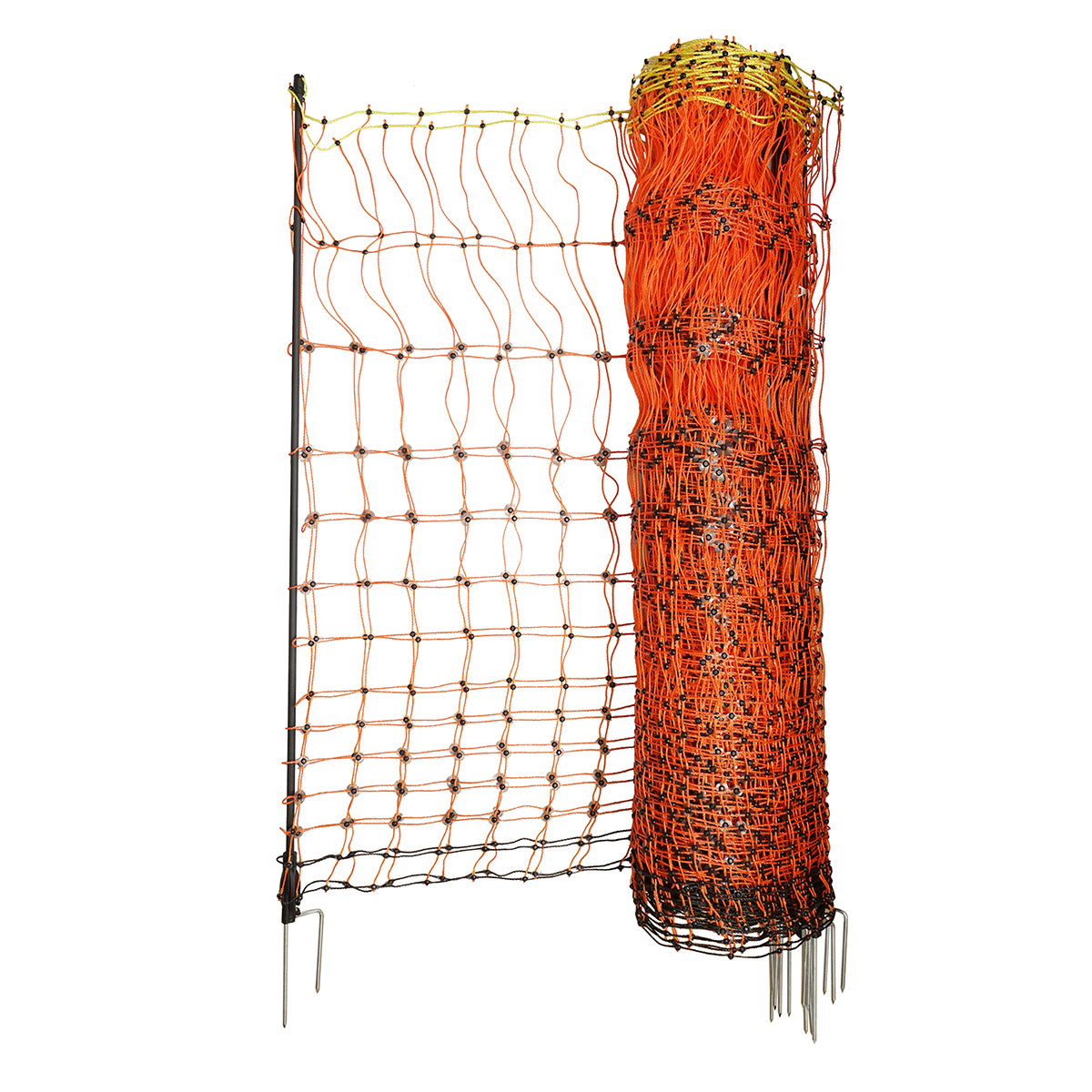 Elektromos kerítésháló, 120 cm × 30 m, dupla lábbal, ellenállás 0,2 Ohm/m, Breckner Germany