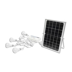 Világítási rendszer 4 db LED izzóval, 9V / 12W napelemmel és 1xUSB telefon töltéshez, Breckner Germany