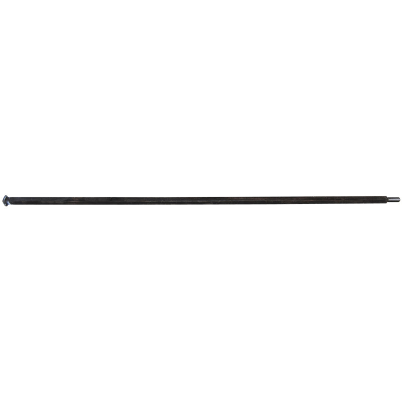 Hosszú négyzetes tengely, m27 menet, 200 cm hossz, 29 mm négyzet, 11 tárcsához