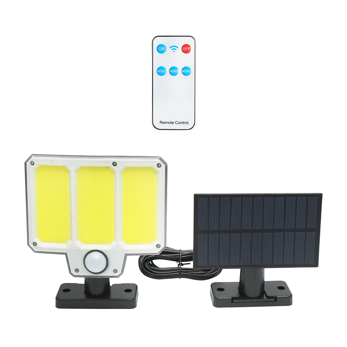LED lámpa, napelemmel, távirányítóval és 1500 mAh akkumulátorral, IP65, Breckner Germany