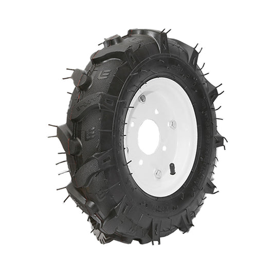 Komplett kerék 400/8, R1, bütykös, 4PR, fehér felnivel