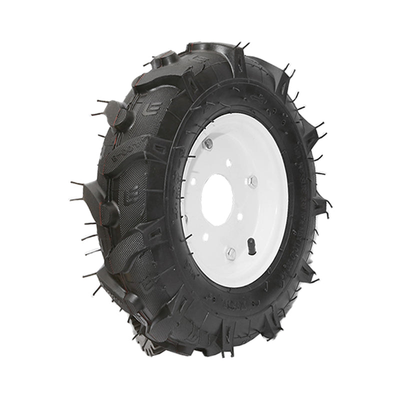 Komplett kerék 400/8, R1, bütykös, 4PR, fehér felnivel