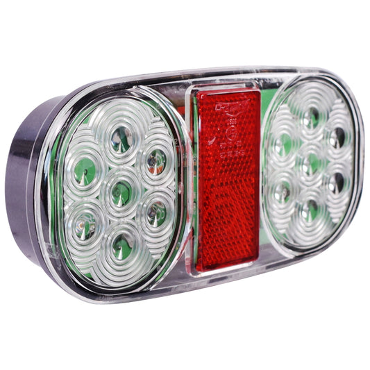 Hátsó LED lámpa fényvisszaverővel, 12V, teherautóhoz és utánfutóhoz, SA95, Breckner Germany