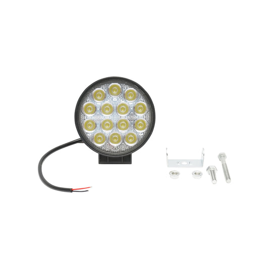 Lámpa, 14 LED-del, 10–30V, 42W, 60° sugárzási szög, flood típus, 114x114x61 mm, IP67, 6000K, Breckner Germany