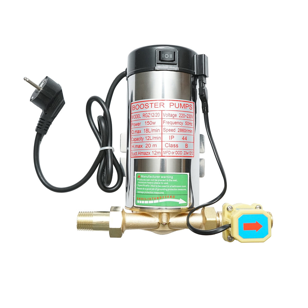 Melegvíz nyomásfokozó szivattyú 220V, 150W, napelemhez, 3 bar, x-150