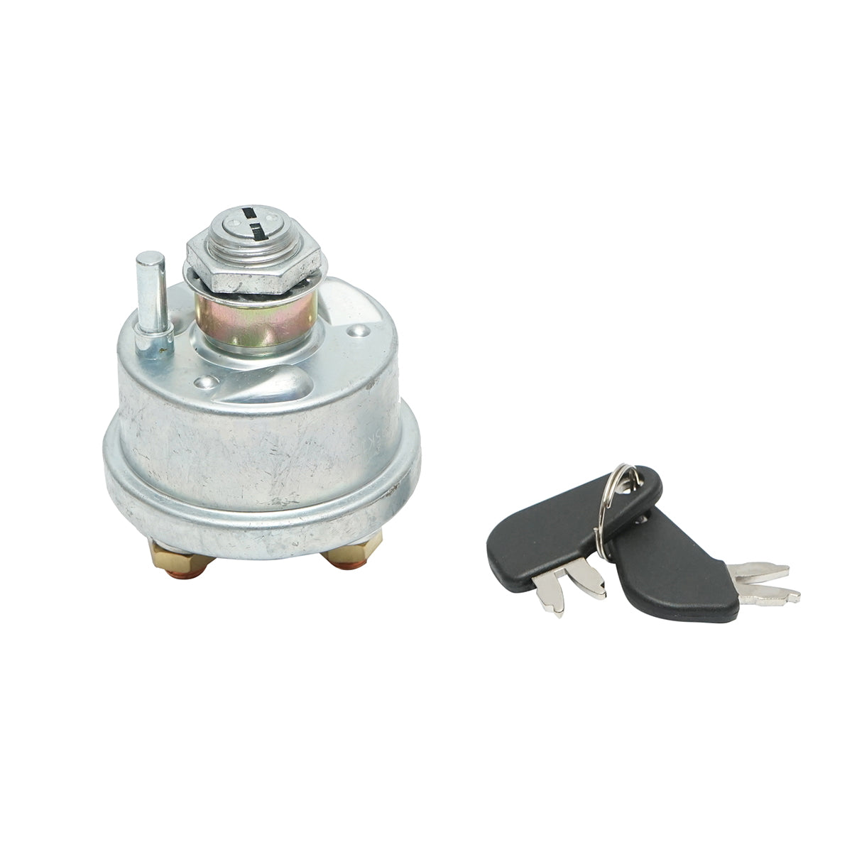 Indítókapcsoló kulccsal, 24V, átmérő: 67 mm, réz csatlakozó M10, menetes rögzítés fi 18 mm, Caterpillar gépekhez, OEM: 7N0718
