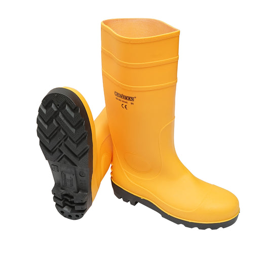 Munkavédelmi gumicsizma, sárga, 45-ös méret, Crownman