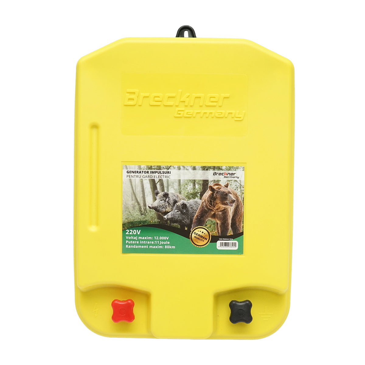 Impulzusgenerátor elektromos kerítéshez, 11 Joule, 80 km hatótáv, 12 V / 220 V, Breckner Germany