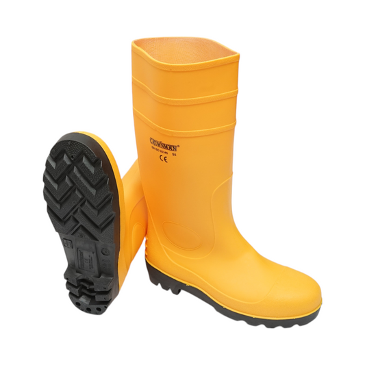 Munkavédelmi gumicsizma, sárga, 41-es méret, Crownman
