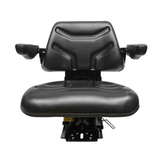 FEKETE TRAKTORÜLÉS, ÁLLÍTHATÓ, KARTÁMASSZAL, ÜLÉS SZÉLESSÉGE 485 MM