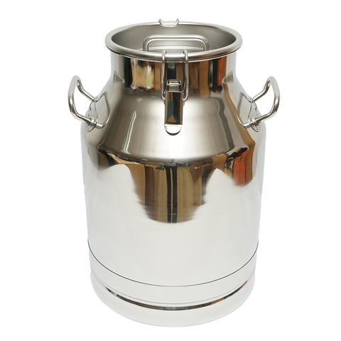 Rozsdamentes acél tejtartály fedéllel, 30 L, tehénfejő géphez, Breckner Germany BK90554
