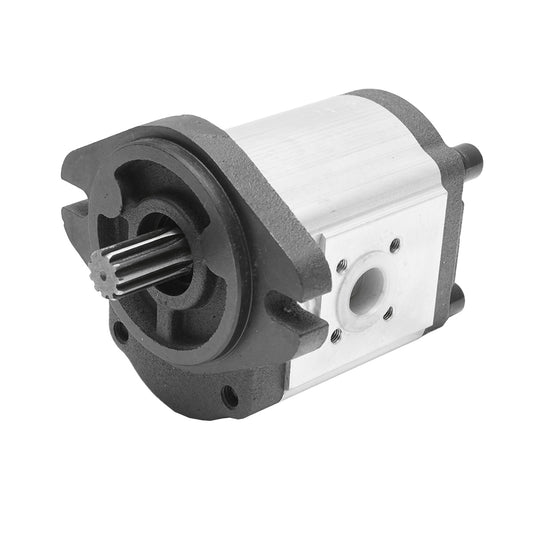 Szervókormány hidraulikaszivattyú Erdei traktorhoz, tengely átmérő 18 mm, 11 fogas, csatlakozás Ø 35 mm / Ø 40 mm, szerelési furatkör Ø 82,5 mm