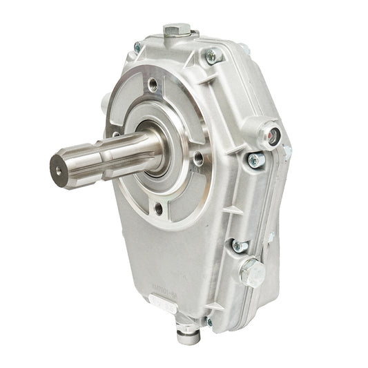 Fordulatszám-növelő alumíniumból, KM7001, apa típus, szabványos traktor tengelyprofilhoz, Z=6, 1 3/8", DIN 9611