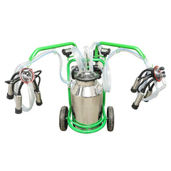 TEHÉNFEJŐ GÉP, 2 ÁLLÁSOS, 40 LITERES ROZSDAMENTES ACÉL TARTÁLLYAL, VÁKUUMTARTÁLLYAL ÉS NYOMÁSKIEGYENLÍTŐ PALACKKAL, BRECKNER GERMANY